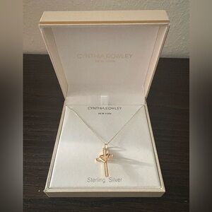 NEW Cynthia Rowley gold cross necklace